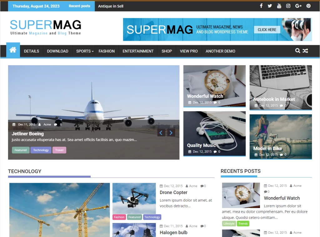 SuperMag-wordrpess-Theme