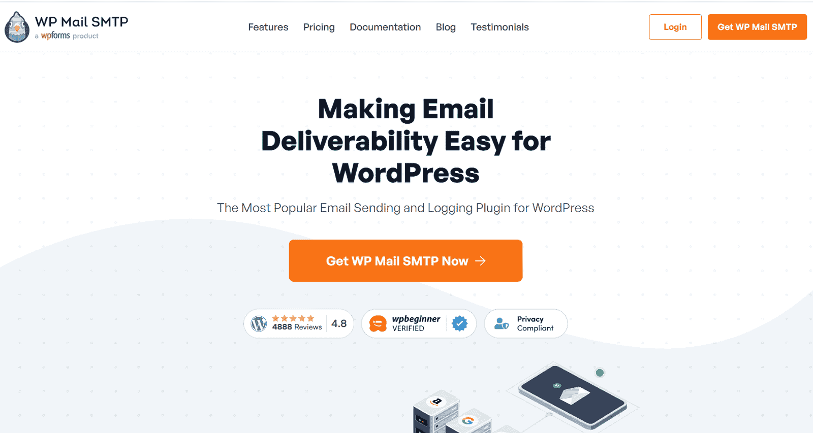 WP Mail SMTP WordPress plugin screenshot showing email configuration settings