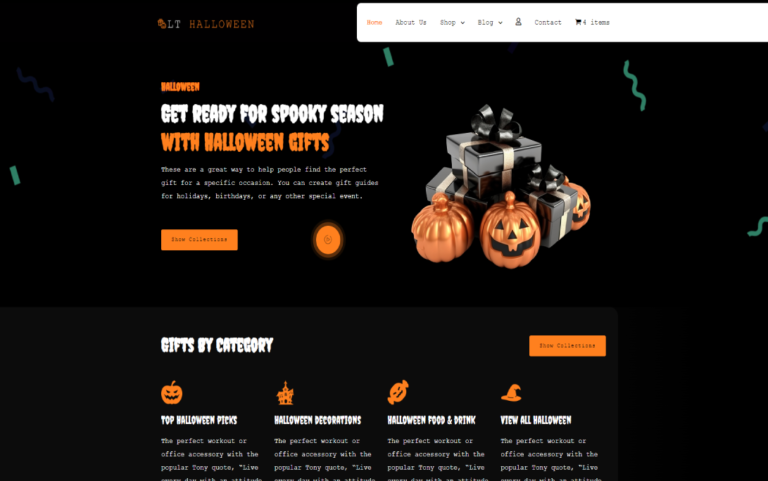 Free Halloween Shop WordPress Theme – LT Halloween