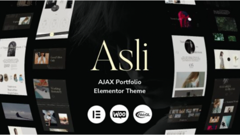 Asli 1.9.2 – AJAX Portfolio Elementor WordPress Theme